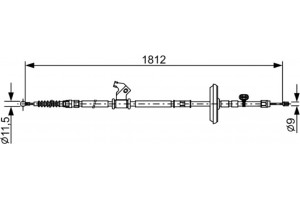 Bosch Ντίζα, Φρένο Ακινητοποίησης - 1 987 482 503