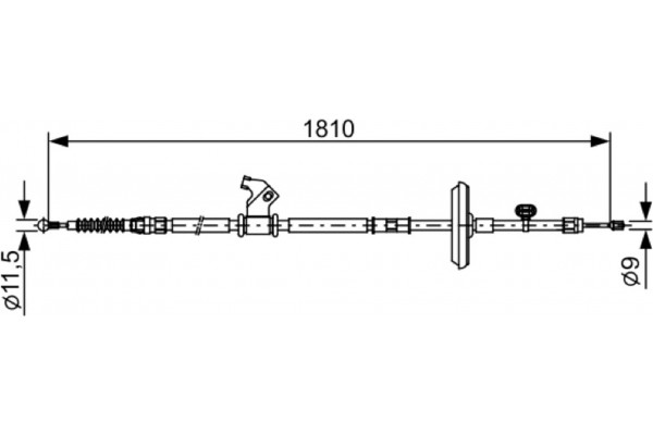 Bosch Ντίζα, Φρένο Ακινητοποίησης - 1 987 482 507 Bosch Ντίζα, Φρένο Ακινητοποίησης - 1 987 482 507