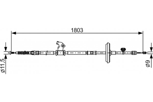 Bosch Ντίζα, Φρένο Ακινητοποίησης - 1 987 482 508 Bosch Ντίζα, Φρένο Ακινητοποίησης - 1 987 482 508
