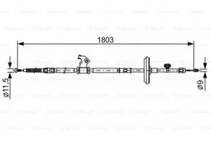 Bosch Ντίζα, Φρένο Ακινητοποίησης - 1 987 482 508