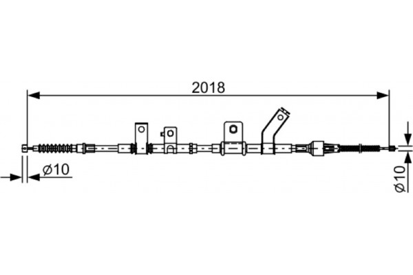 Bosch Ντίζα, Φρένο Ακινητοποίησης - 1 987 482 516 Bosch Ντίζα, Φρένο Ακινητοποίησης - 1 987 482 516