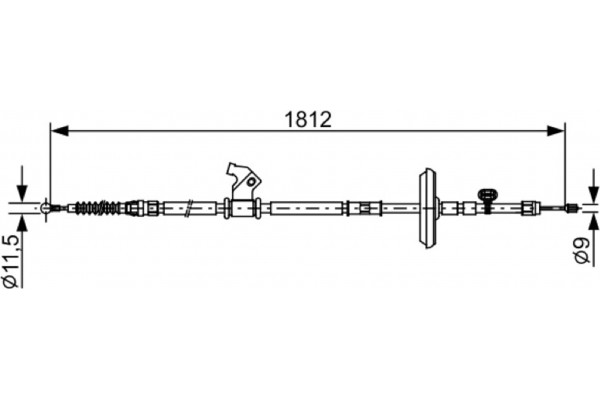 Bosch Ντίζα, Φρένο Ακινητοποίησης - 1 987 482 536 Bosch Ντίζα, Φρένο Ακινητοποίησης - 1 987 482 536