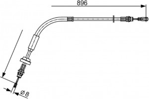 Bosch Ντίζα, Φρένο Ακινητοποίησης - 1 987 482 543