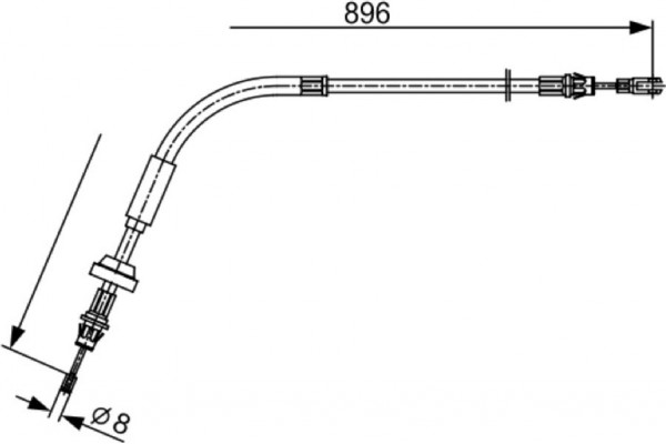 Bosch Ντίζα, Φρένο Ακινητοποίησης - 1 987 482 543 Bosch Ντίζα, Φρένο Ακινητοποίησης - 1 987 482 543