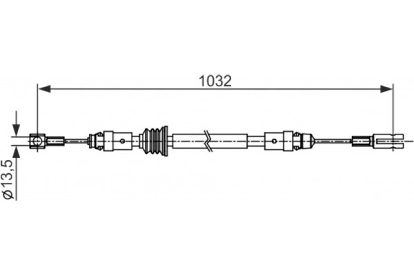 Bosch Ντίζα, Φρένο Ακινητοποίησης - 1 987 482 548 Bosch Ντίζα, Φρένο Ακινητοποίησης - 1 987 482 548
