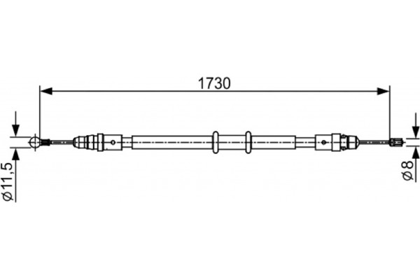 Bosch Ντίζα, Φρένο Ακινητοποίησης - 1 987 482 549 Bosch Ντίζα, Φρένο Ακινητοποίησης - 1 987 482 549