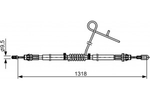 Bosch Ντίζα, Φρένο Ακινητοποίησης - 1 987 482 559
