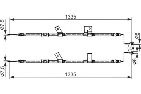 Bosch Ντίζα, Φρένο Ακινητοποίησης - 1 987 482 563 Bosch Ντίζα, Φρένο Ακινητοποίησης - 1 987 482 563