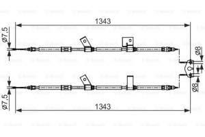 Bosch Ντίζα, Φρένο Ακινητοποίησης - 1 987 482 564