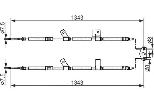 Bosch Ντίζα, Φρένο Ακινητοποίησης - 1 987 482 564