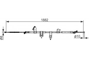 Bosch Ντίζα, Φρένο Ακινητοποίησης - 1 987 482 567
