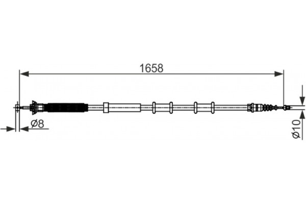 Bosch Ντίζα, Φρένο Ακινητοποίησης - 1 987 482 581 Bosch Ντίζα, Φρένο Ακινητοποίησης - 1 987 482 581