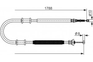 Bosch Ντίζα, Φρένο Ακινητοποίησης - 1 987 482 590