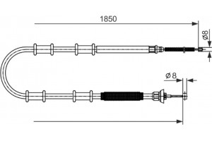 Bosch Ντίζα, Φρένο Ακινητοποίησης - 1 987 482 592