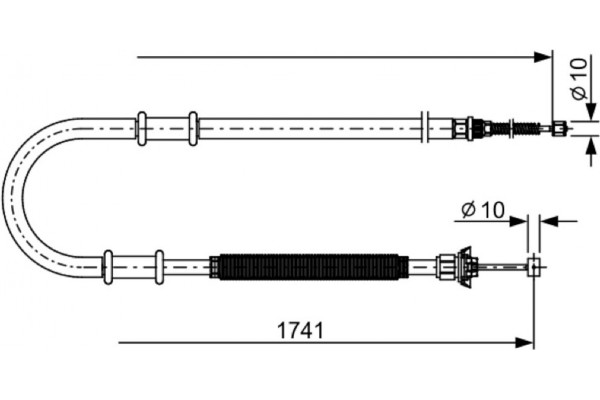 Bosch Ντίζα, Φρένο Ακινητοποίησης - 1 987 482 599 Bosch Ντίζα, Φρένο Ακινητοποίησης - 1 987 482 599