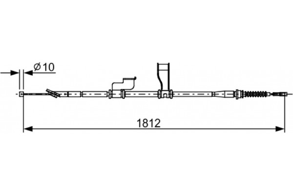 Bosch Ντίζα, Φρένο Ακινητοποίησης - 1 987 482 616 Bosch Ντίζα, Φρένο Ακινητοποίησης - 1 987 482 616
