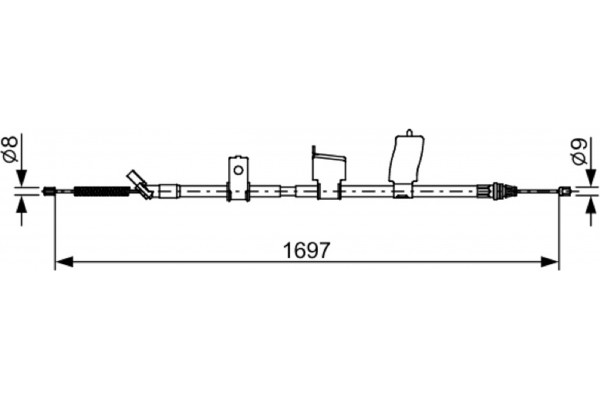 Bosch Ντίζα, Φρένο Ακινητοποίησης - 1 987 482 627 Bosch Ντίζα, Φρένο Ακινητοποίησης - 1 987 482 627