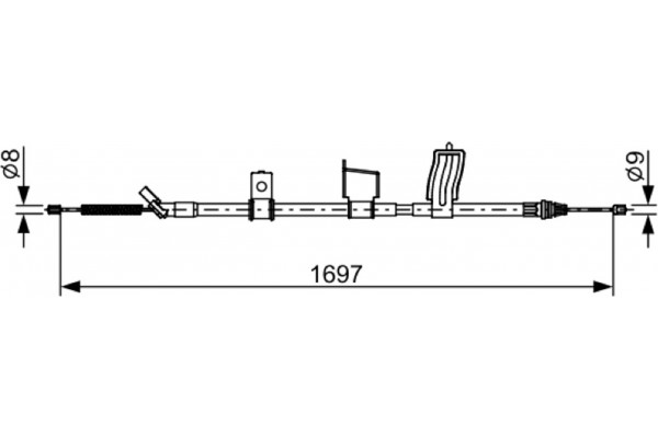 Bosch Ντίζα, Φρένο Ακινητοποίησης - 1 987 482 628 Bosch Ντίζα, Φρένο Ακινητοποίησης - 1 987 482 628