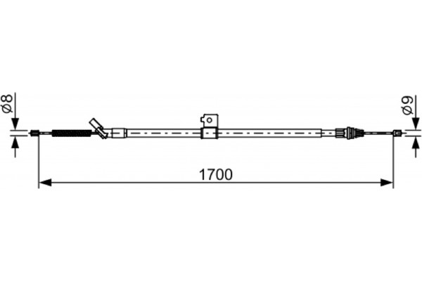 Bosch Ντίζα, Φρένο Ακινητοποίησης - 1 987 482 631 Bosch Ντίζα, Φρένο Ακινητοποίησης - 1 987 482 631