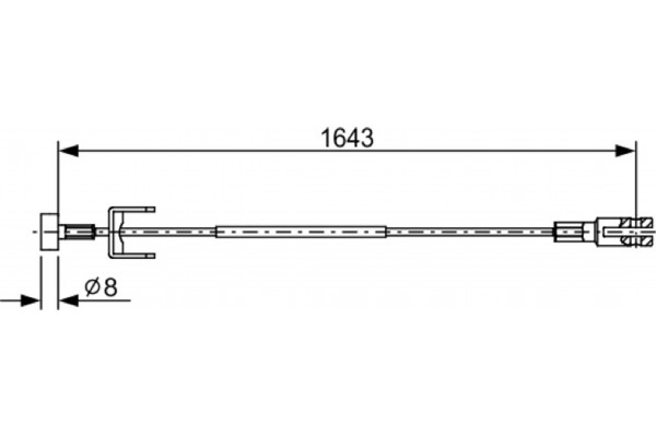 Bosch Ντίζα, Φρένο Ακινητοποίησης - 1 987 482 634 Bosch Ντίζα, Φρένο Ακινητοποίησης - 1 987 482 634