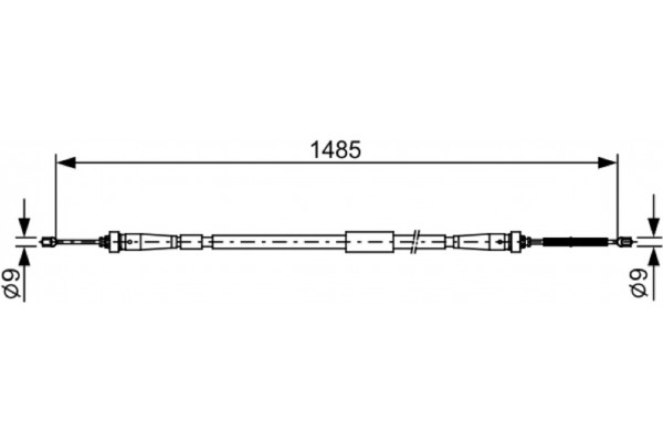 Bosch Ντίζα, Φρένο Ακινητοποίησης - 1 987 482 637 Bosch Ντίζα, Φρένο Ακινητοποίησης - 1 987 482 637