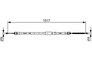 Bosch Ντίζα, Φρένο Ακινητοποίησης - 1 987 482 639