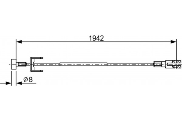 Bosch Ντίζα, Φρένο Ακινητοποίησης - 1 987 482 643 Bosch Ντίζα, Φρένο Ακινητοποίησης - 1 987 482 643