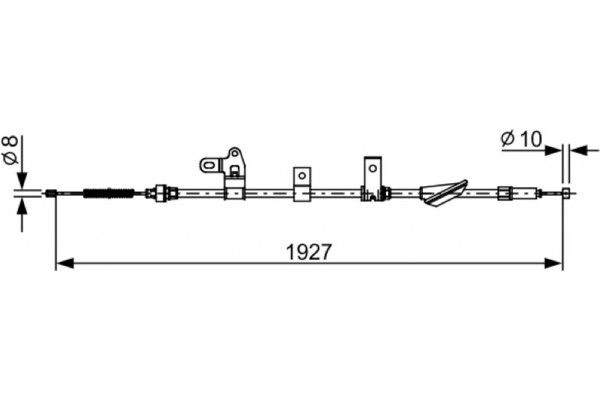 Bosch Ντίζα, Φρένο Ακινητοποίησης - 1 987 482 649 Bosch Ντίζα, Φρένο Ακινητοποίησης - 1 987 482 649