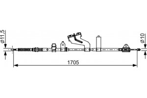 Bosch Ντίζα, Φρένο Ακινητοποίησης - 1 987 482 654