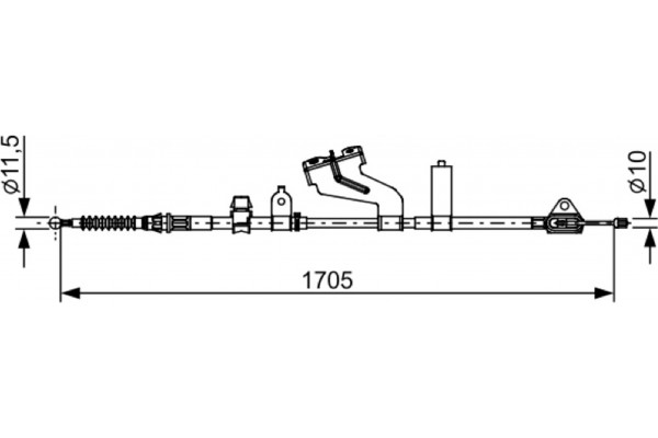 Bosch Ντίζα, Φρένο Ακινητοποίησης - 1 987 482 654