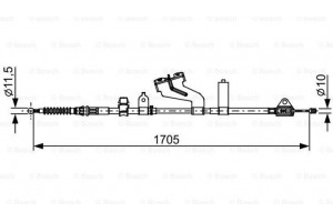 Bosch Ντίζα, Φρένο Ακινητοποίησης - 1 987 482 654