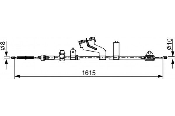 Bosch Ντίζα, Φρένο Ακινητοποίησης - 1 987 482 656 Bosch Ντίζα, Φρένο Ακινητοποίησης - 1 987 482 656