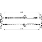 Bosch Ντίζα, Φρένο Ακινητοποίησης - 1 987 482 671 Bosch Ντίζα, Φρένο Ακινητοποίησης - 1 987 482 671