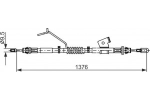 Bosch Ντίζα, Φρένο Ακινητοποίησης - 1 987 482 673