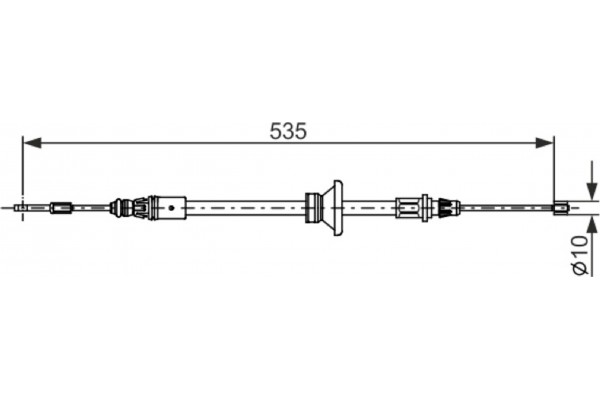 Bosch Ντίζα, Φρένο Ακινητοποίησης - 1 987 482 677 Bosch Ντίζα, Φρένο Ακινητοποίησης - 1 987 482 677