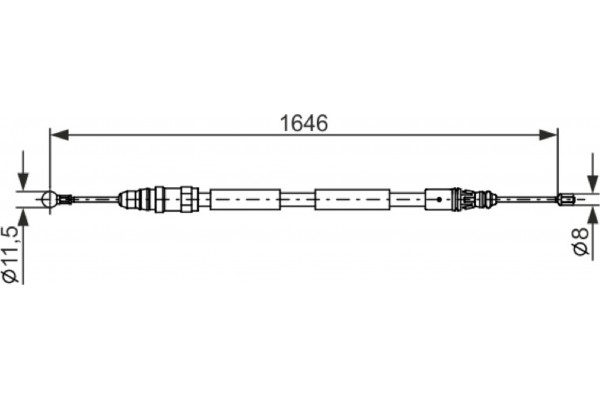 Bosch Ντίζα, Φρένο Ακινητοποίησης - 1 987 482 681 Bosch Ντίζα, Φρένο Ακινητοποίησης - 1 987 482 681