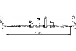 Bosch Ντίζα, Φρένο Ακινητοποίησης - 1 987 482 684