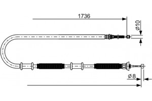 Bosch Ντίζα, Φρένο Ακινητοποίησης - 1 987 482 700