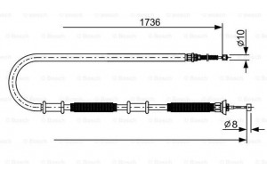 Bosch Ντίζα, Φρένο Ακινητοποίησης - 1 987 482 700