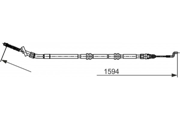 Bosch Ντίζα, Φρένο Ακινητοποίησης - 1 987 482 729 Bosch Ντίζα, Φρένο Ακινητοποίησης - 1 987 482 729