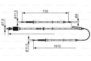 Bosch Ντίζα, Φρένο Ακινητοποίησης - 1 987 482 801
