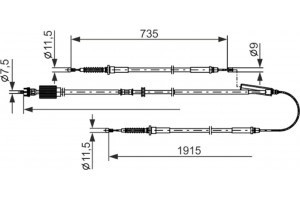 Bosch Ντίζα, Φρένο Ακινητοποίησης - 1 987 482 801