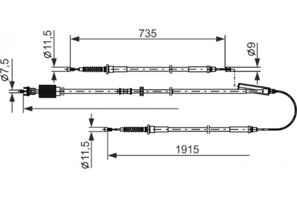 Bosch Ντίζα, Φρένο Ακινητοποίησης - 1 987 482 801