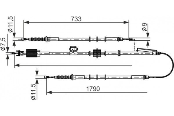 Bosch Ντίζα, Φρένο Ακινητοποίησης - 1 987 482 803