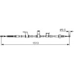Bosch Ντίζα, Φρένο Ακινητοποίησης - 1 987 482 837 Bosch Ντίζα, Φρένο Ακινητοποίησης - 1 987 482 837