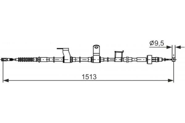 Bosch Ντίζα, Φρένο Ακινητοποίησης - 1 987 482 837 Bosch Ντίζα, Φρένο Ακινητοποίησης - 1 987 482 837