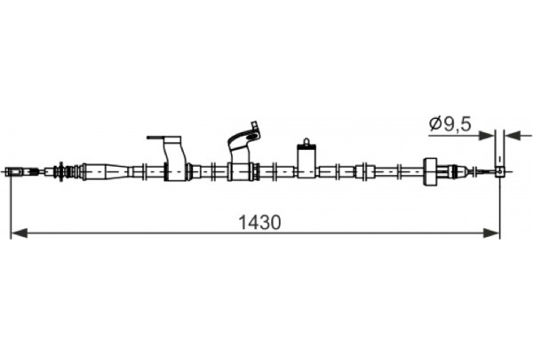 Bosch Ντίζα, Φρένο Ακινητοποίησης - 1 987 482 845 Bosch Ντίζα, Φρένο Ακινητοποίησης - 1 987 482 845