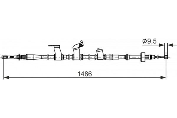 Bosch Ντίζα, Φρένο Ακινητοποίησης - 1 987 482 846 Bosch Ντίζα, Φρένο Ακινητοποίησης - 1 987 482 846