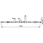 Bosch Ντίζα, Φρένο Ακινητοποίησης - 1 987 482 849 Bosch Ντίζα, Φρένο Ακινητοποίησης - 1 987 482 849