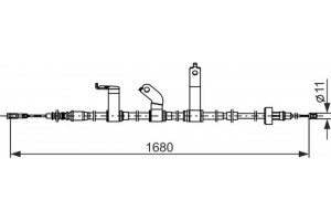 Bosch Ντίζα, Φρένο Ακινητοποίησης - 1 987 482 849